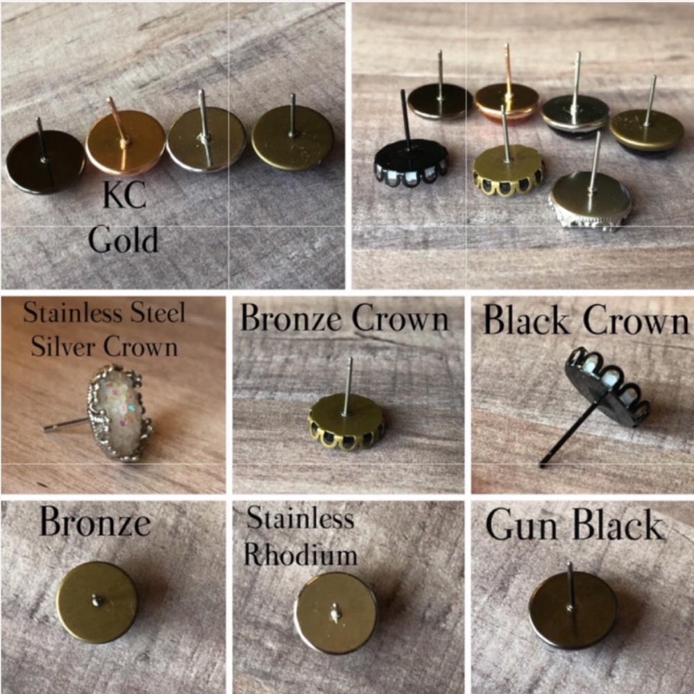 Royal Blue Glitter Bomb Stud Earrings! - Picture 7 of 8